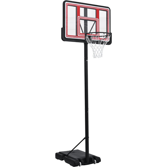 Adjustable Height Portable Basketball System with Wheels and Stable Base_0