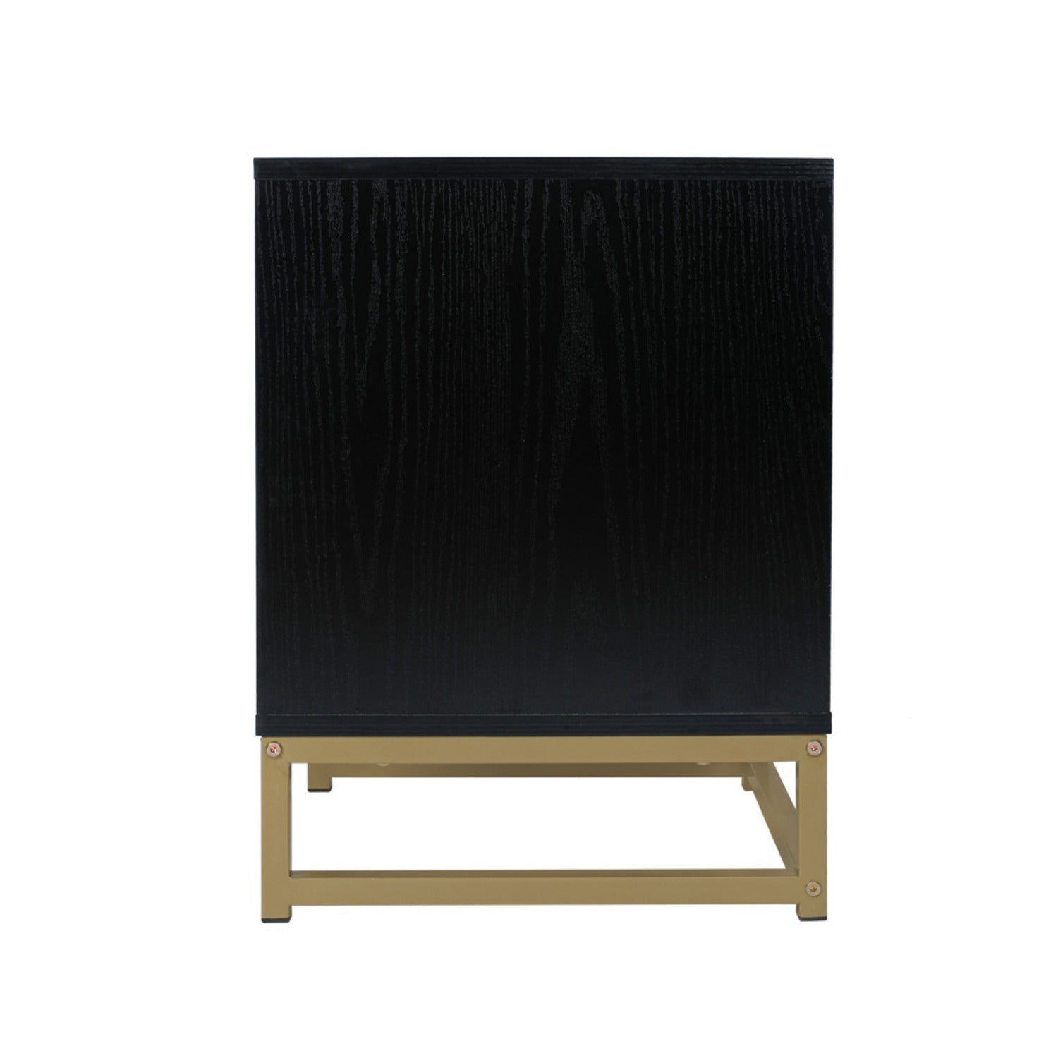 Modern 2 Flip Drawers Cabinet Storage Free Standing Tipping Bucket Rack - Black gold_11