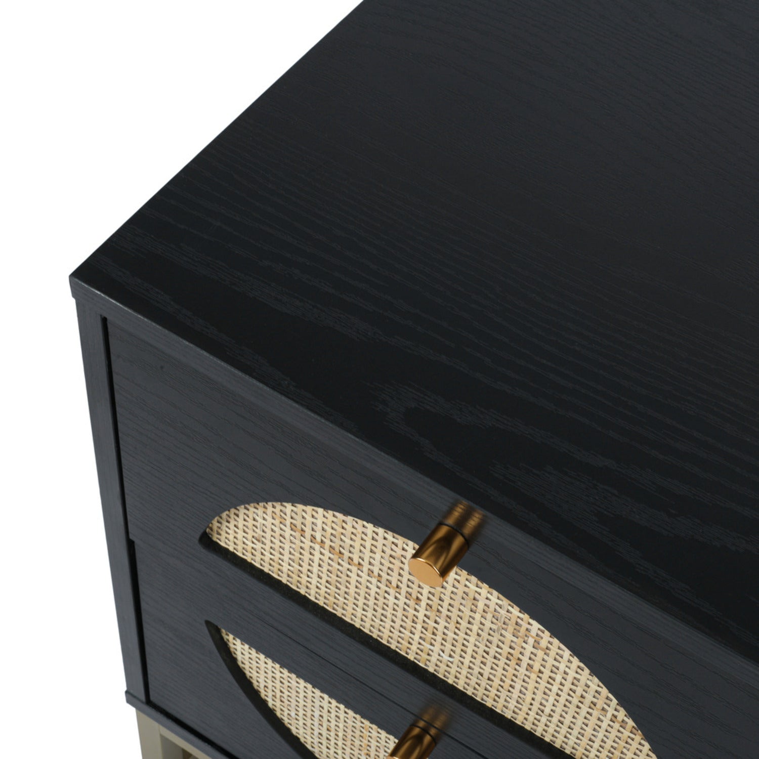 Modern 2 Flip Drawers Cabinet Storage Free Standing Tipping Bucket Rack - Black gold_13