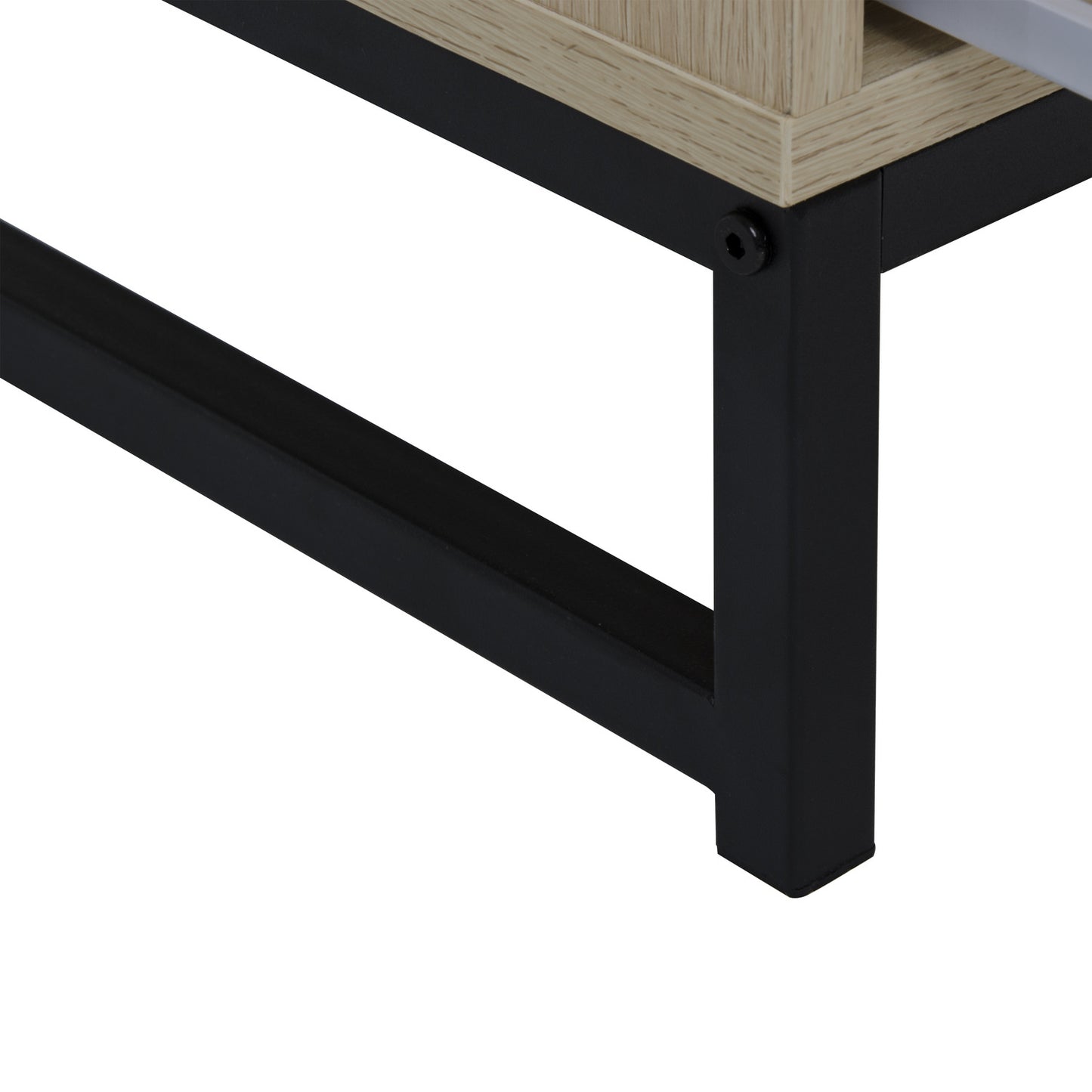 Set of 2 Modern 4 Flip Drawers Storage Free Standing Tipping Bucket Shoe Cabinet Rack_9