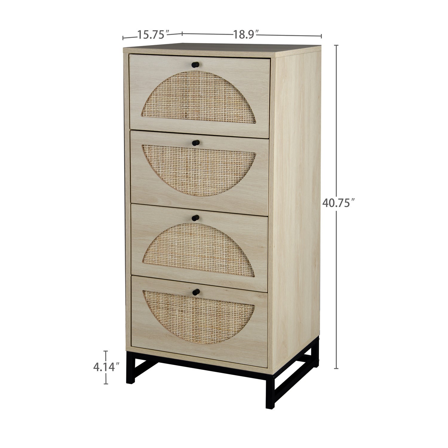 Set of 2 Modern 4 Flip Drawers Storage Free Standing Tipping Bucket Shoe Cabinet Rack_2