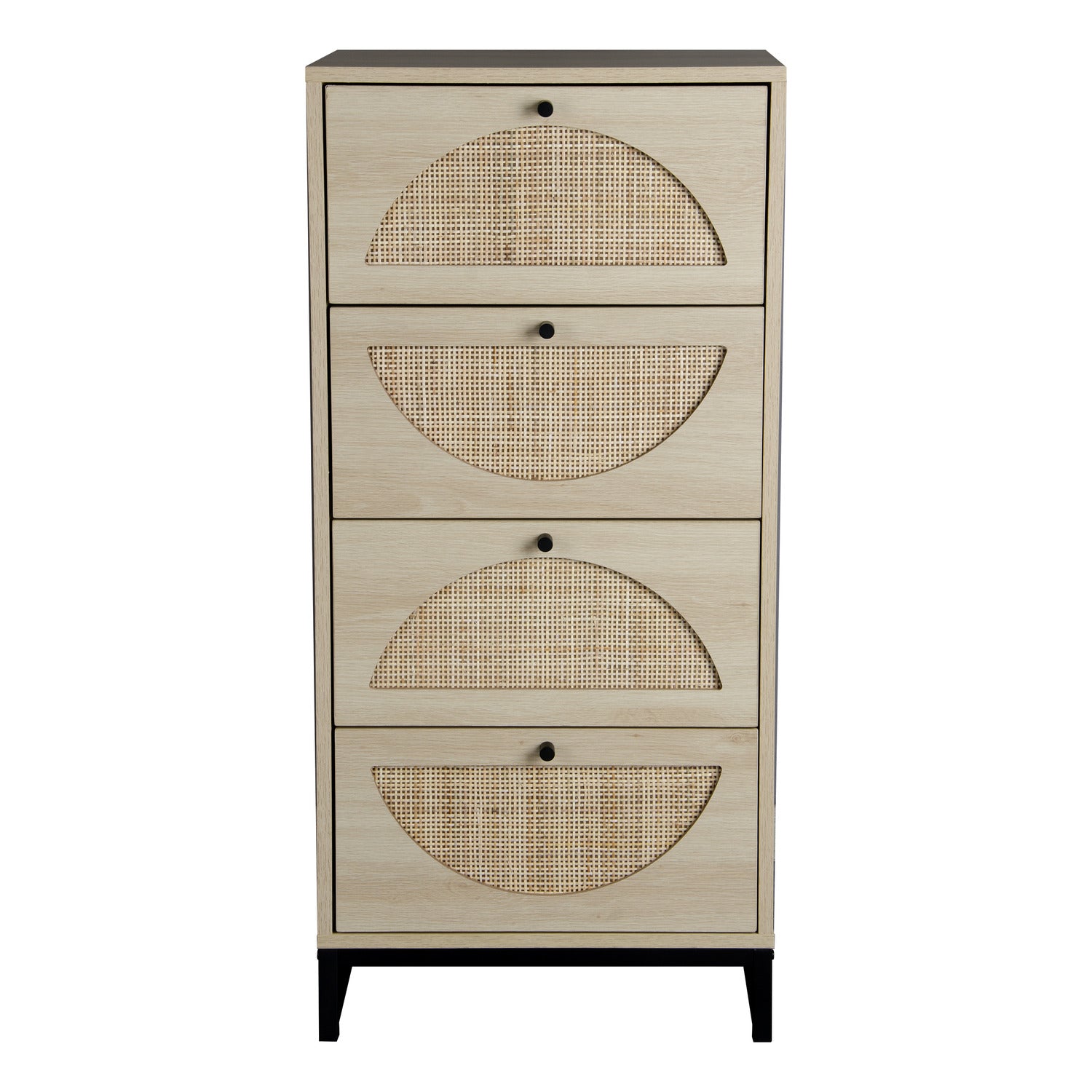 Set of 2 Modern 4 Flip Drawers Storage Free Standing Tipping Bucket Shoe Cabinet Rack_3