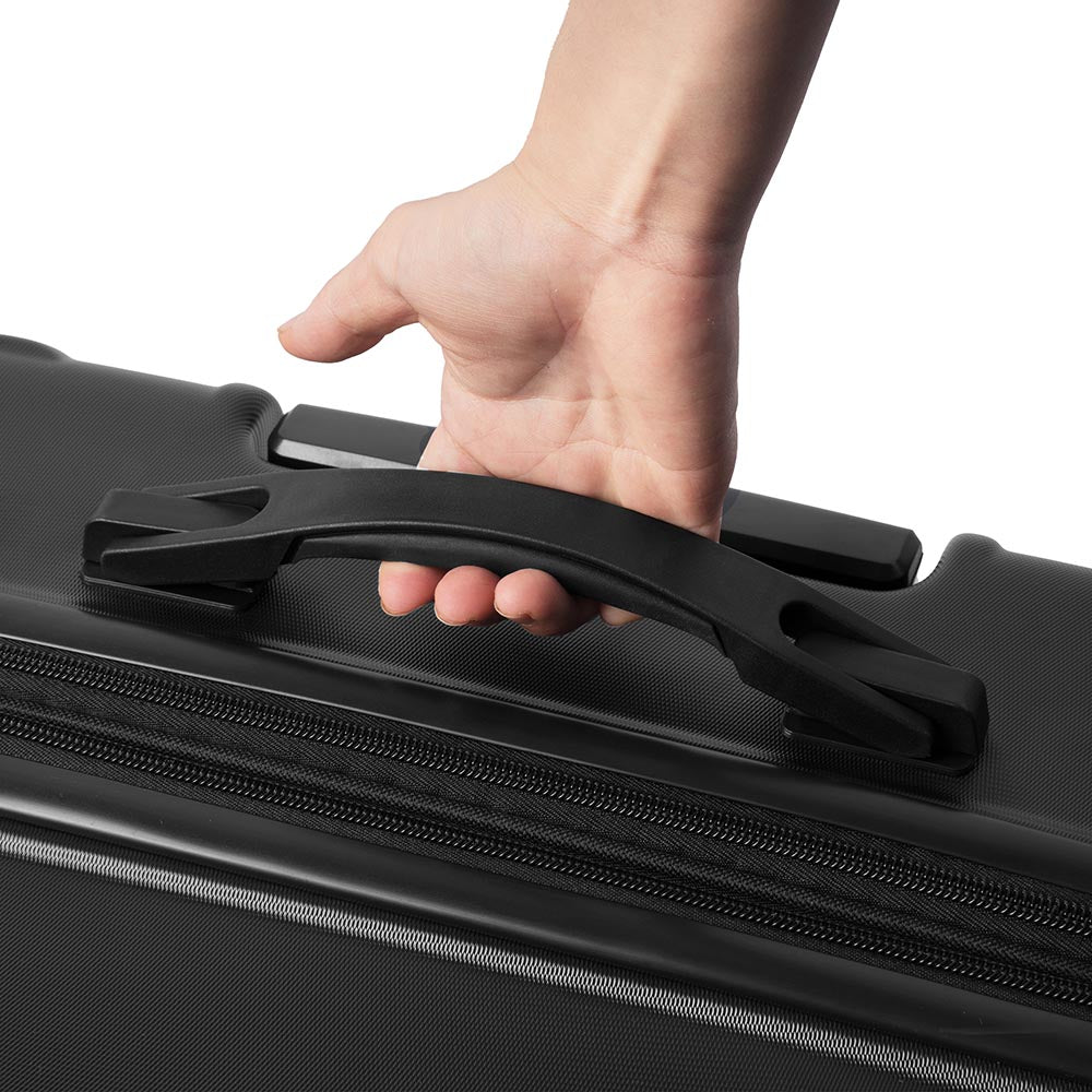 Set of 3 Hard-shell Lightweight Spinner Suitcase with TSA Lock - Black_3