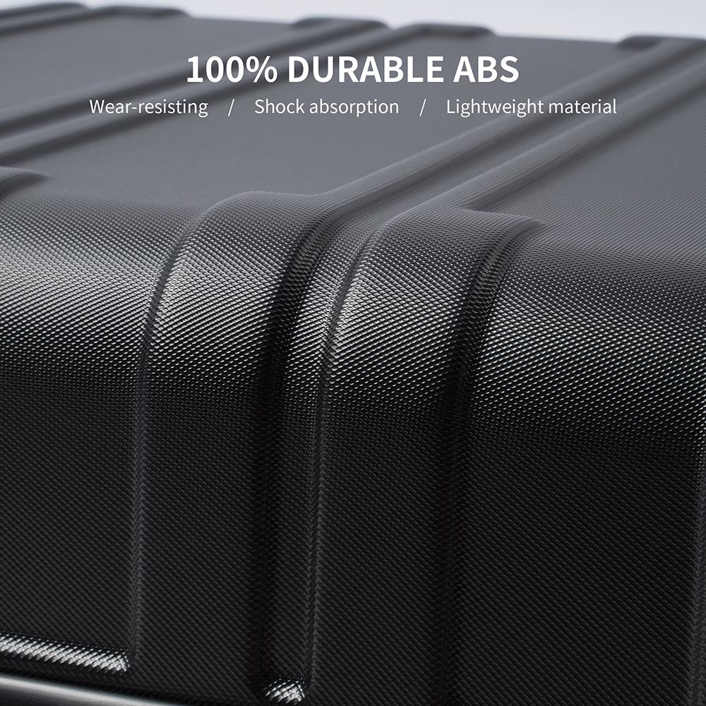 Set of 3 Hard-shell Lightweight Spinner Suitcase with TSA Lock - Black_18