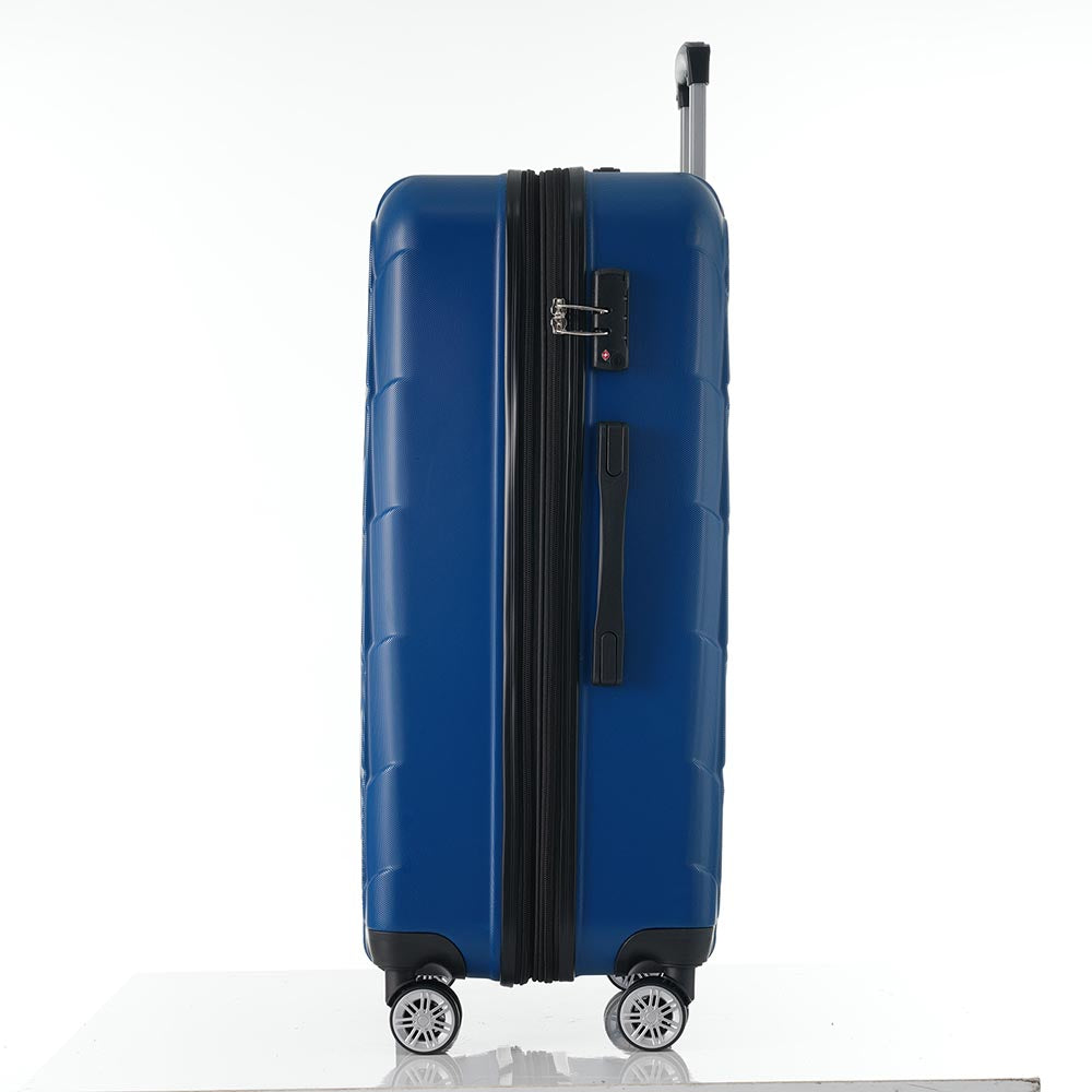 Set of 3 Pcs Lightweight Suitcase with TSA Lock and Spinner Wheels - Blue_8