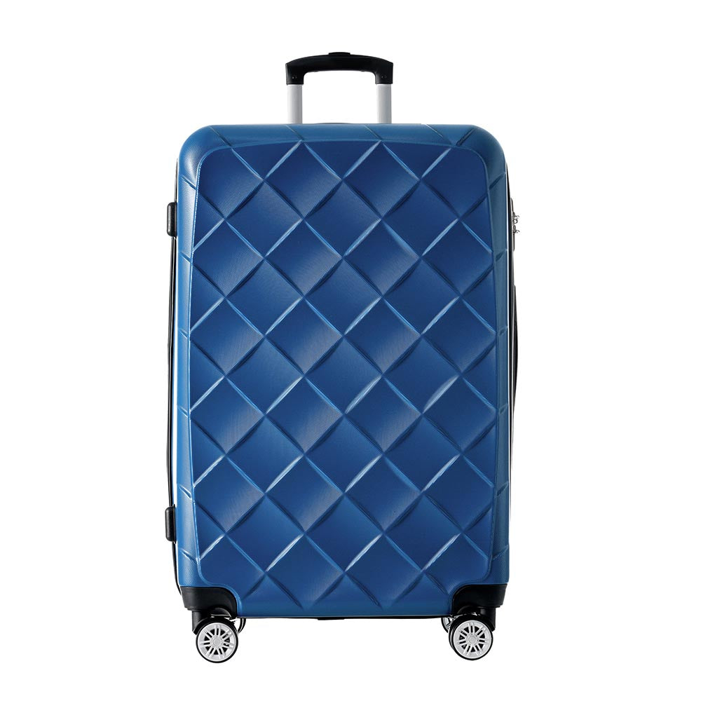 Set of 3 Pcs Lightweight Suitcase with TSA Lock and Spinner Wheels - Blue_5