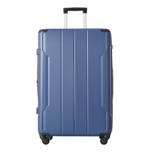 24In Expandable Lightweight Spinner Suitcase with Corner Guards - Blue_0