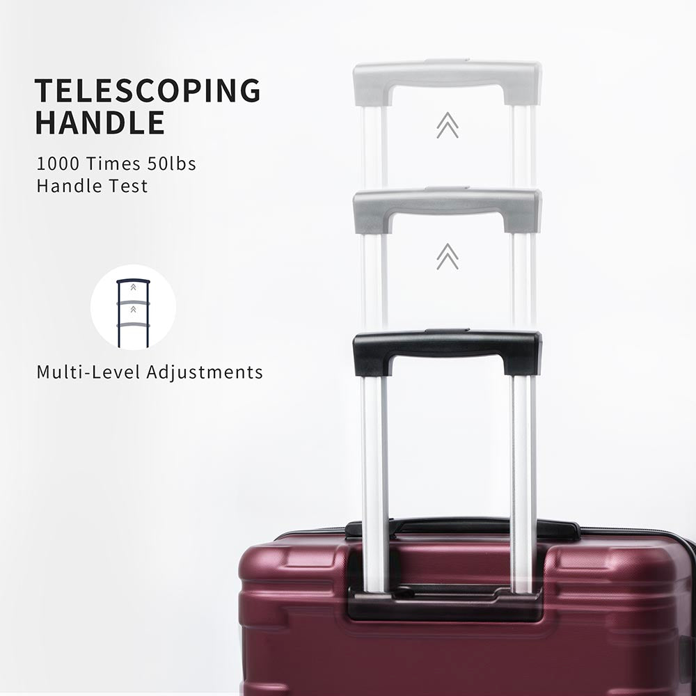 Set of 3 Hard-shell Lightweight Spinner Suitcase with TSA Lock - Zinfandel_13