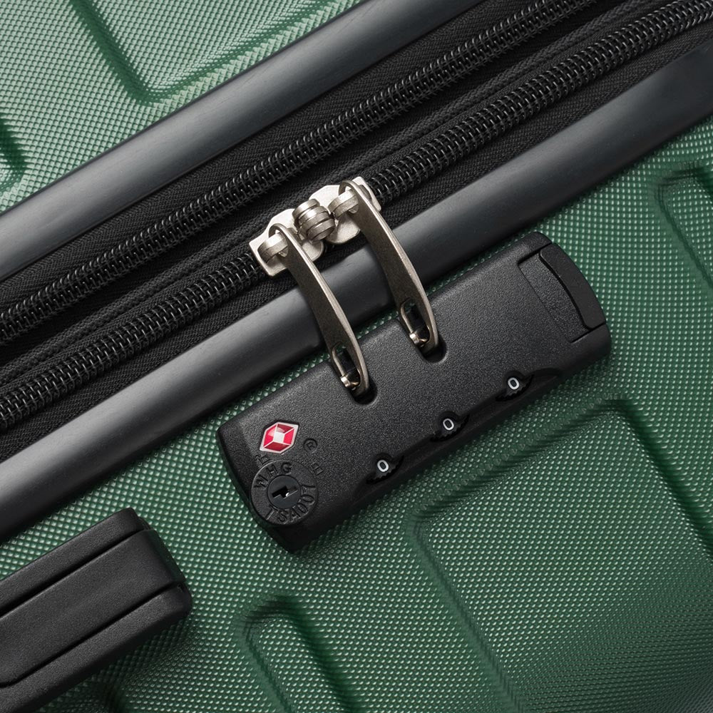 Set of 3 Hard-shell Lightweight Spinner Suitcase with TSA Lock - Green_16