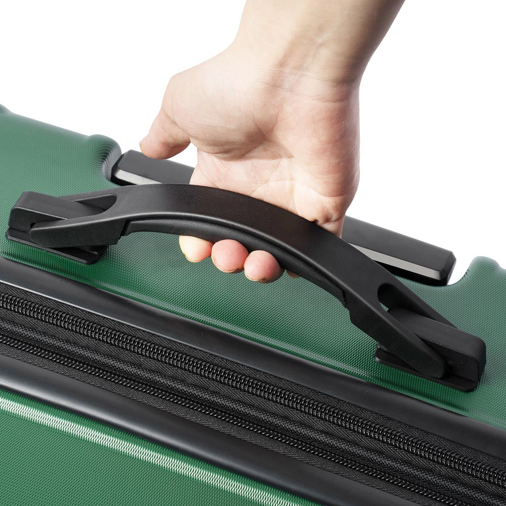Set of 3 Hard-shell Lightweight Spinner Suitcase with TSA Lock - Green_2