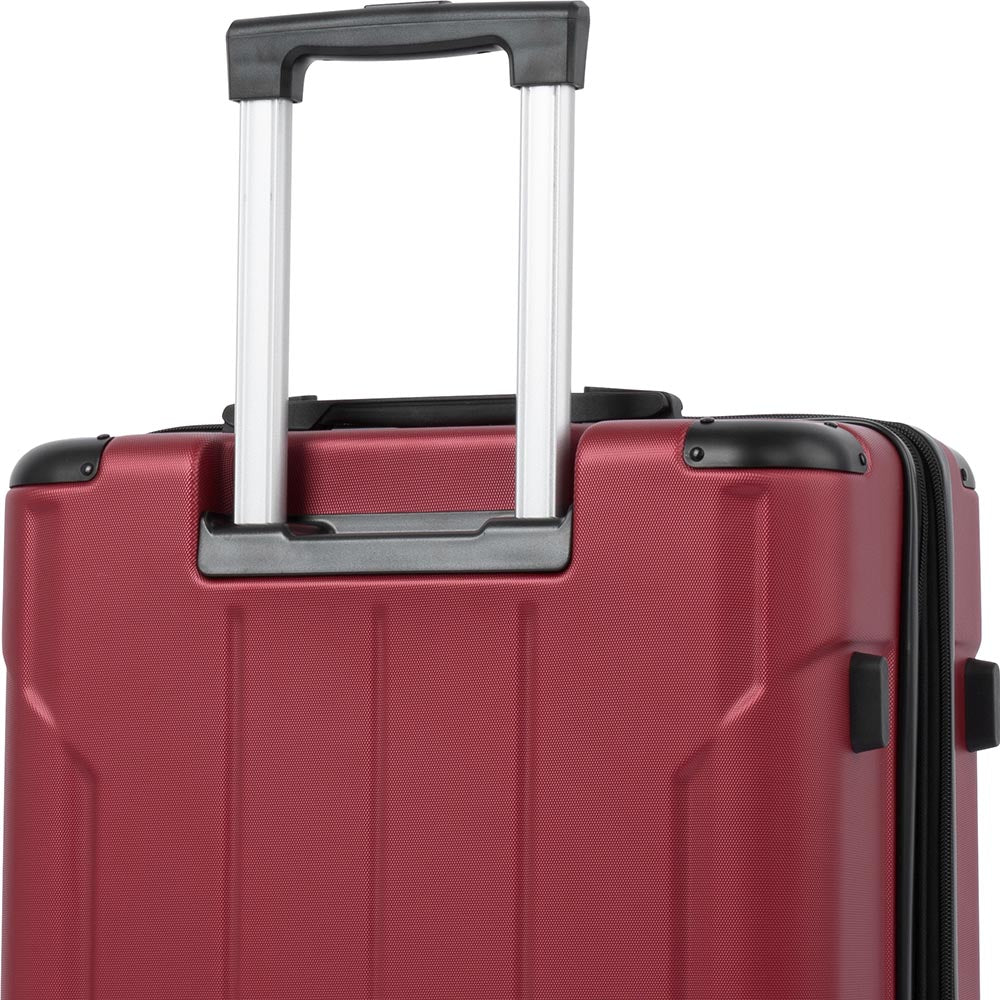 24In Expandable Lightweight Spinner Suitcase with Corner Guards - Red_4