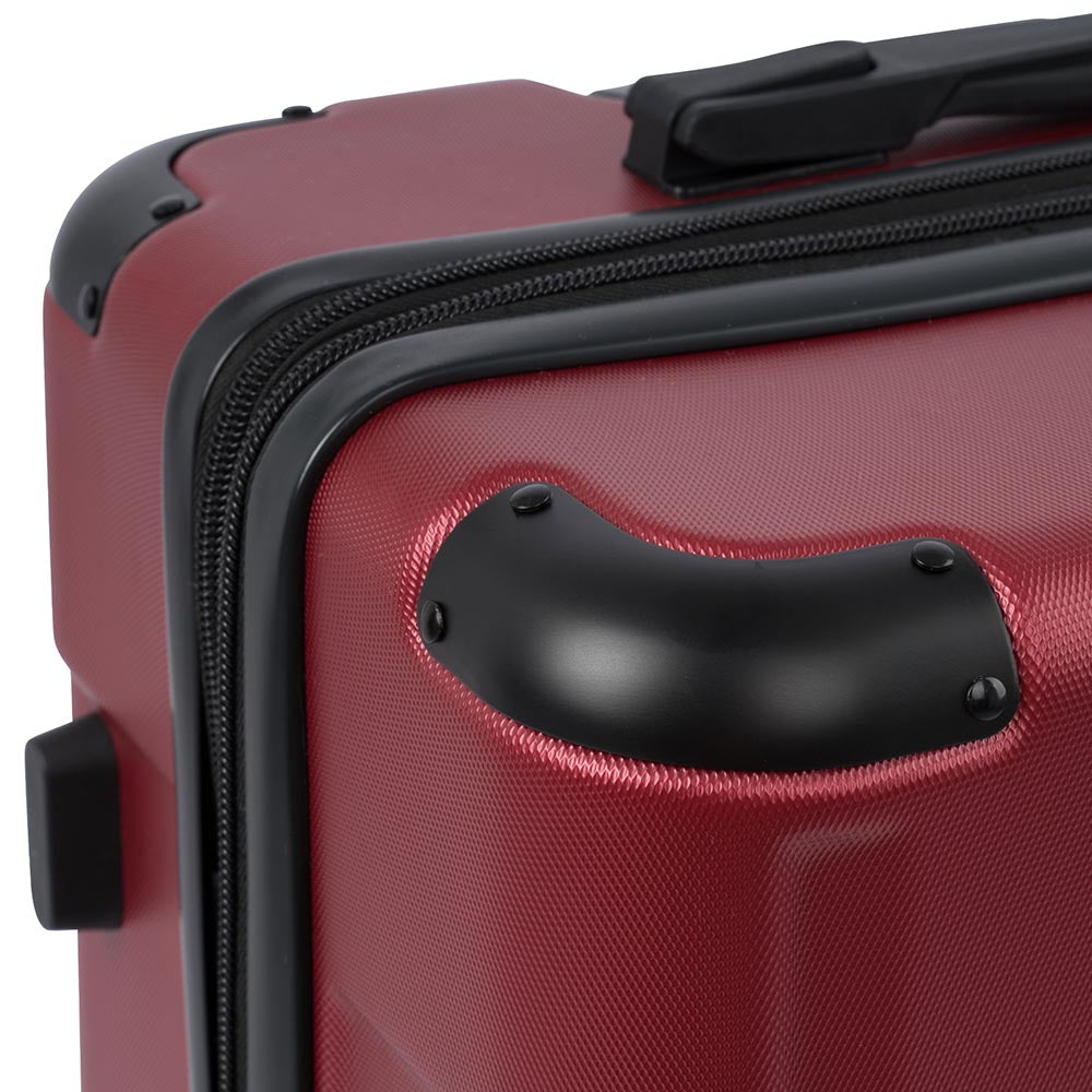 24In Expandable Lightweight Spinner Suitcase with Corner Guards - Red_7