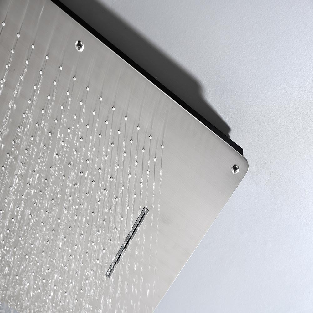 High Pressure Rain Shower Head, Ultra-Thin Showerhead - Brushed Nickel_8