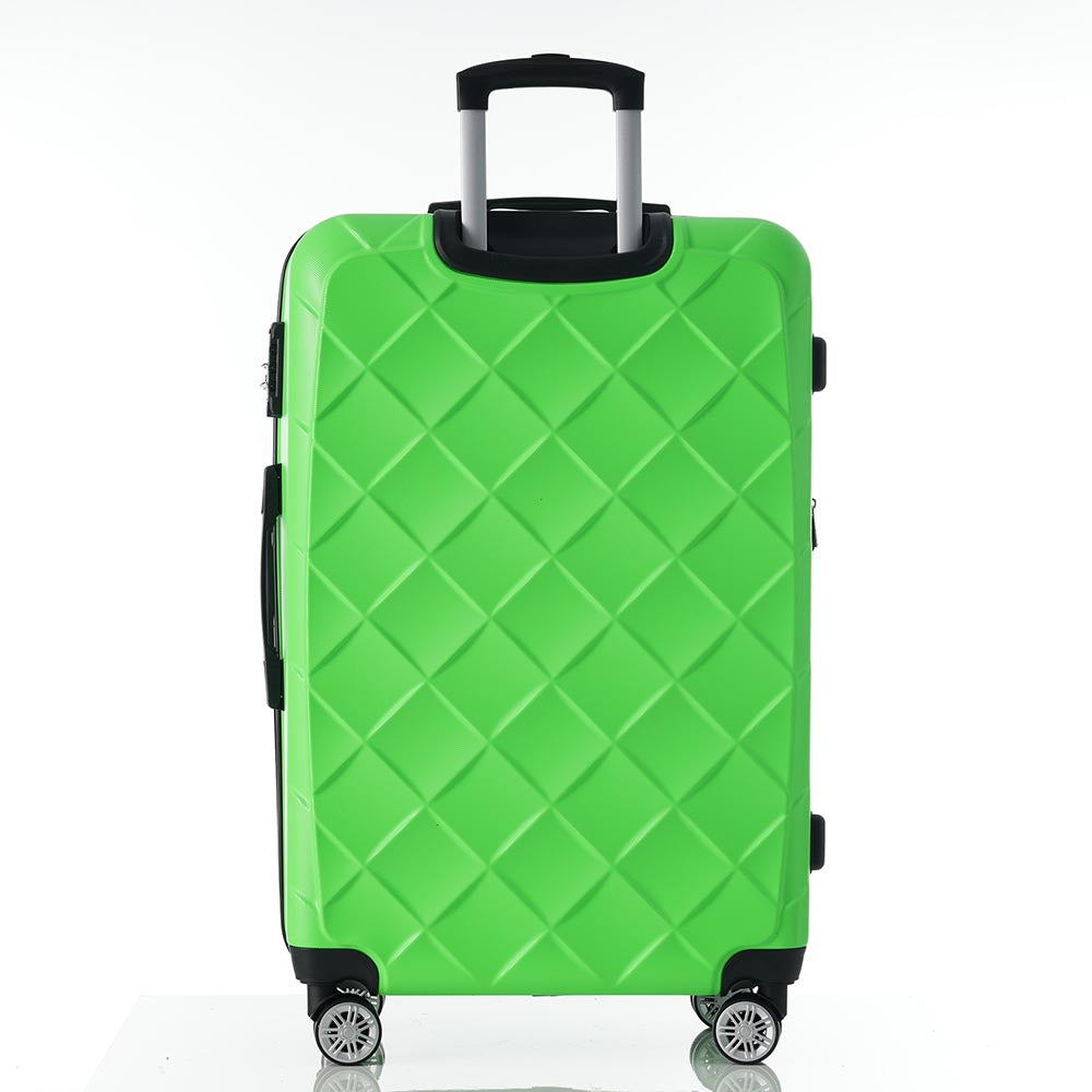 Set of 3 Lightweight Suitcase with TSA Lock and Spinner Wheels - Green_4