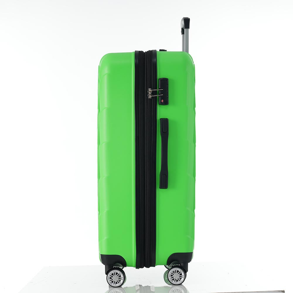 Set of 3 Lightweight Suitcase with TSA Lock and Spinner Wheels - Green_5