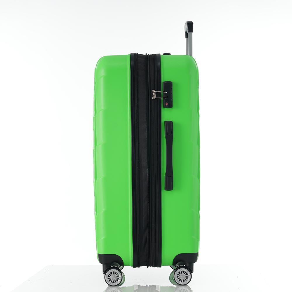 Set of 3 Lightweight Suitcase with TSA Lock and Spinner Wheels - Green_6