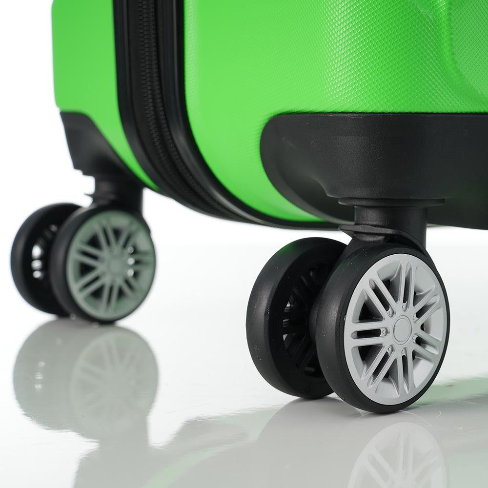 Set of 3 Lightweight Suitcase with TSA Lock and Spinner Wheels - Green_9