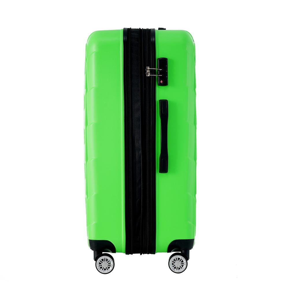 Set of 3 Lightweight Suitcase with TSA Lock and Spinner Wheels - Green_7