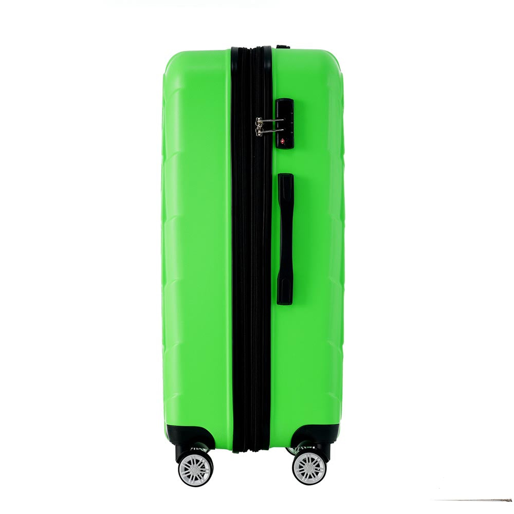 Set of 3 Lightweight Suitcase with TSA Lock and Spinner Wheels - Green_8