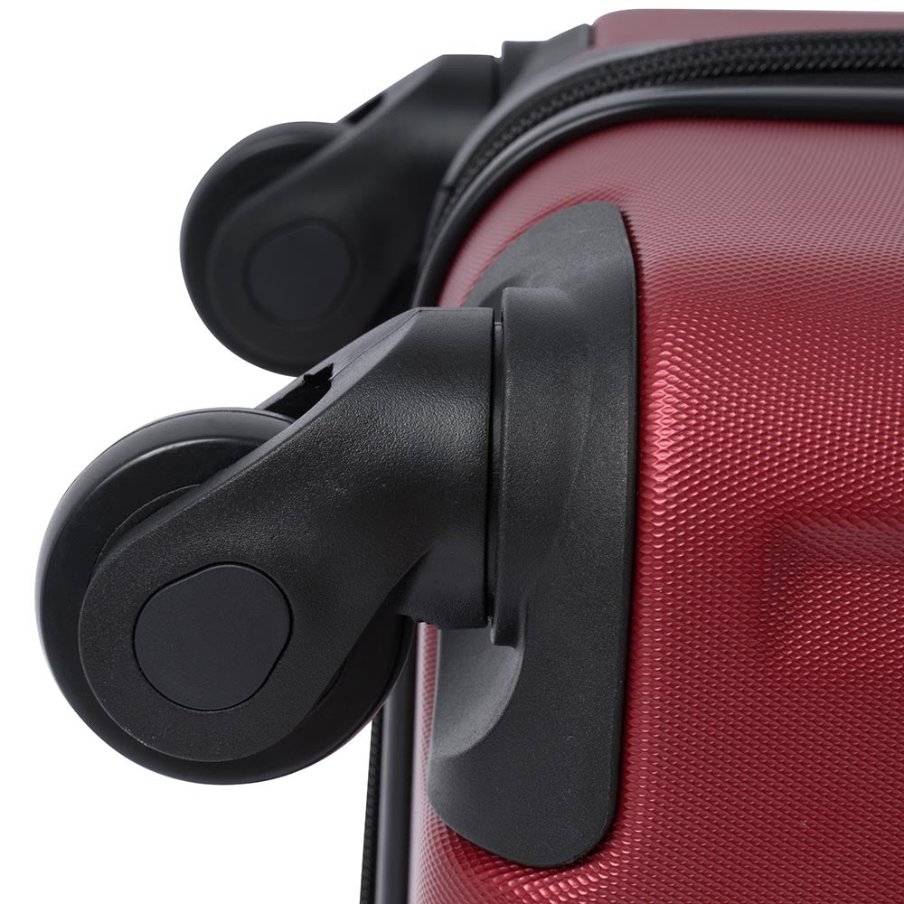 1Pc 20In Expandable Lightweight Spinner Suitcase with Corner Guards - Red_9