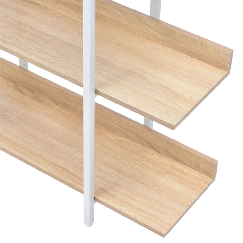 5-Tier Industrial Bookshelf with Metal Frame - White_13