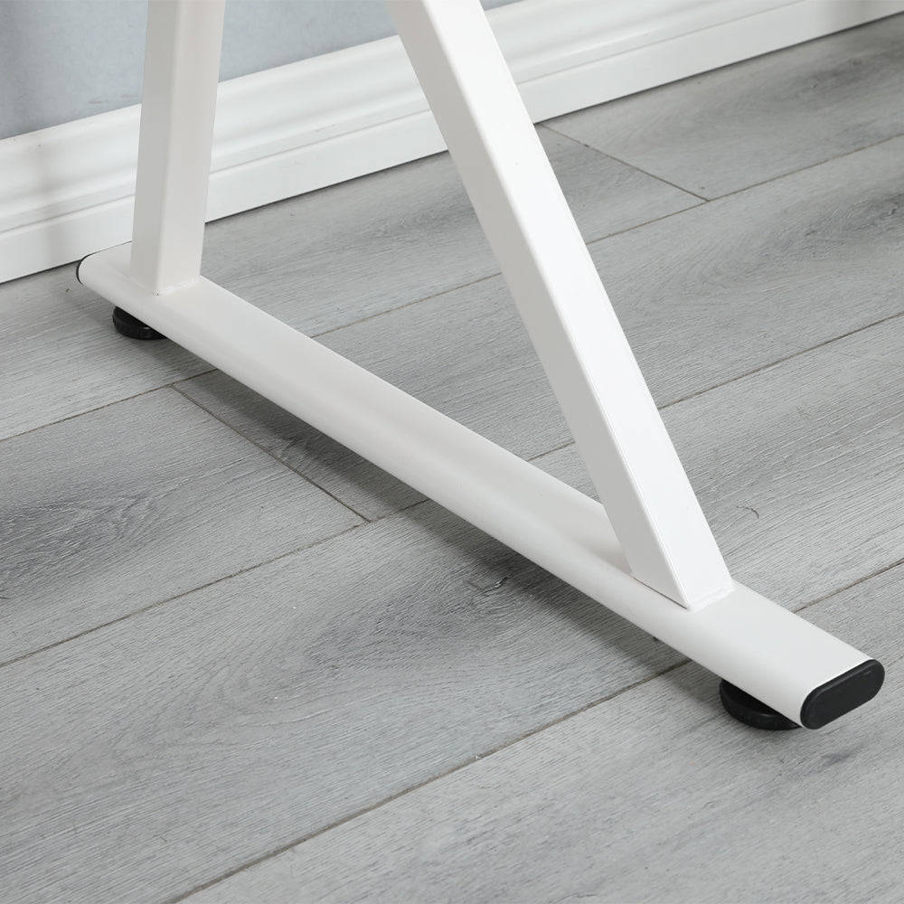 Tempered Glass Adjustable Drafting Table - White_4