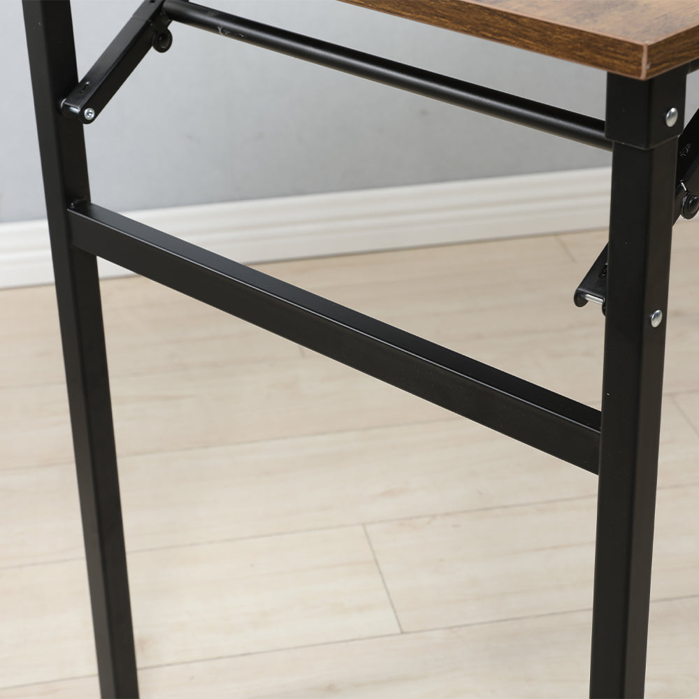 47x24 Inch Folding Table Desk - Black_4