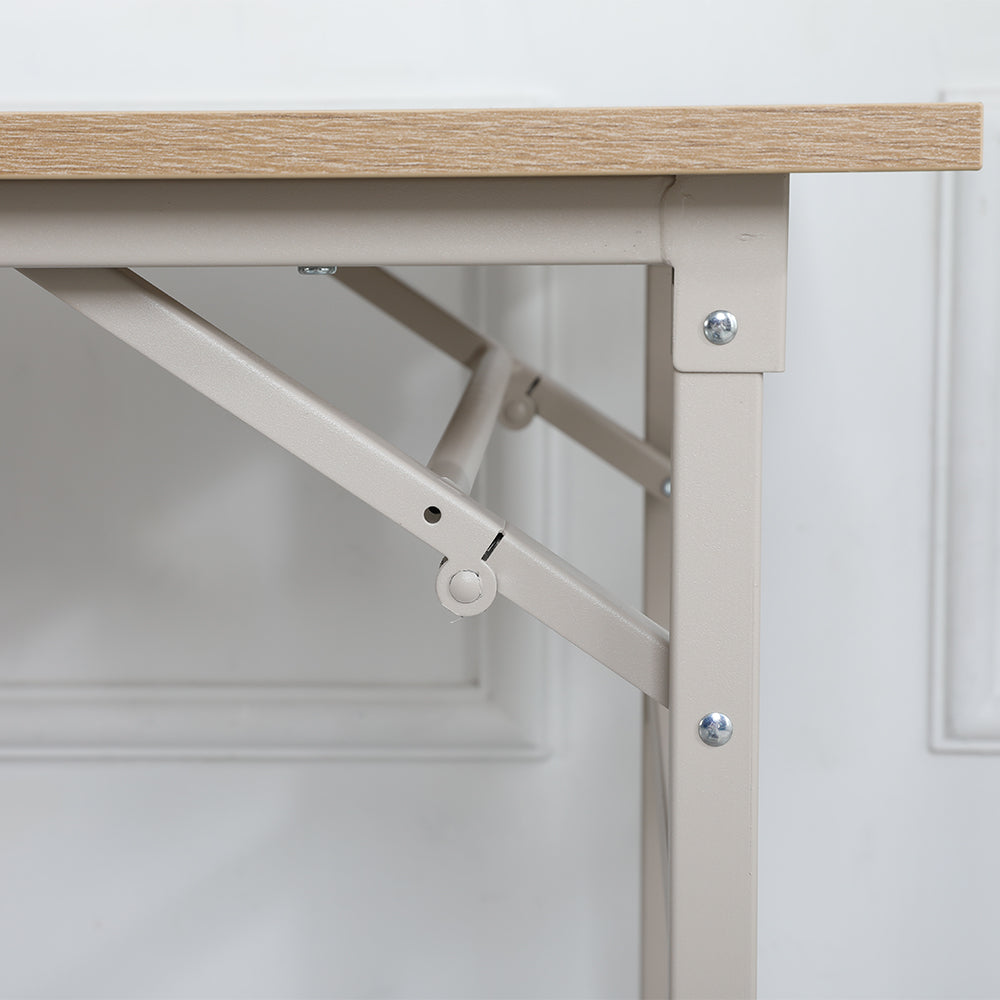 47x24 Inch Folding Table Desk - Beige_5