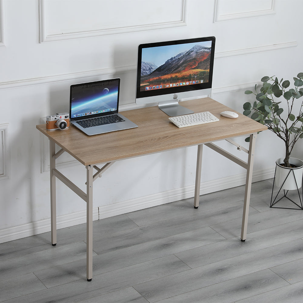 47x24 Inch Folding Table Desk - Beige_2