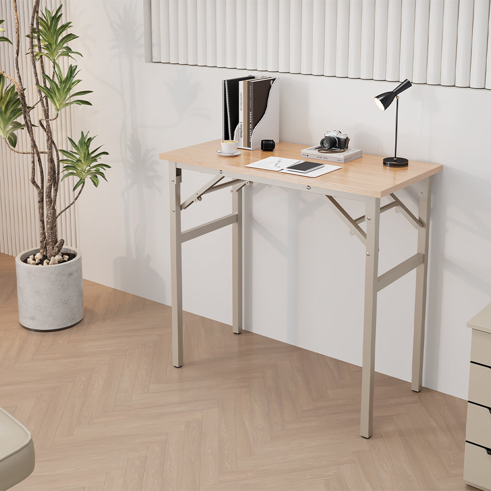 31.5x15.7 Inch Folding Table Desk - Beige_3
