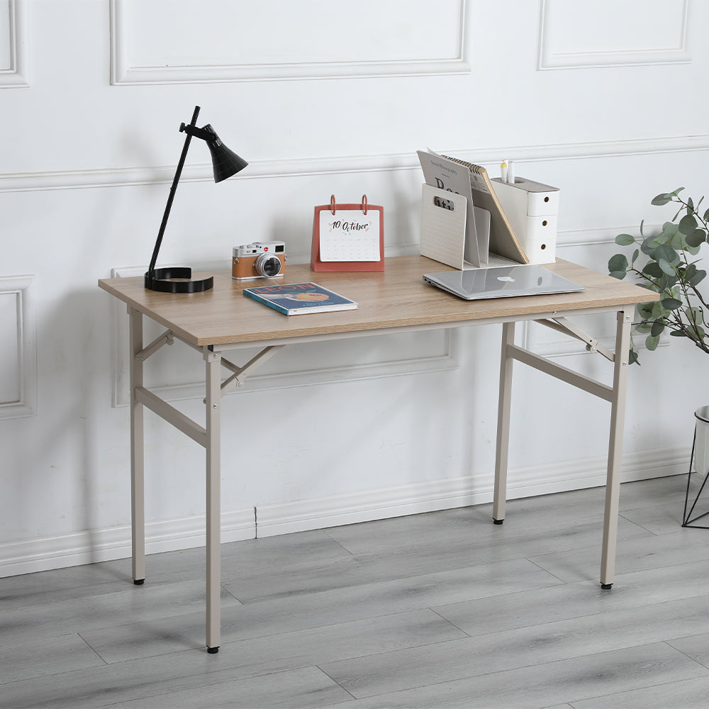 31.5x15.7 Inch Folding Table Desk - Beige_2