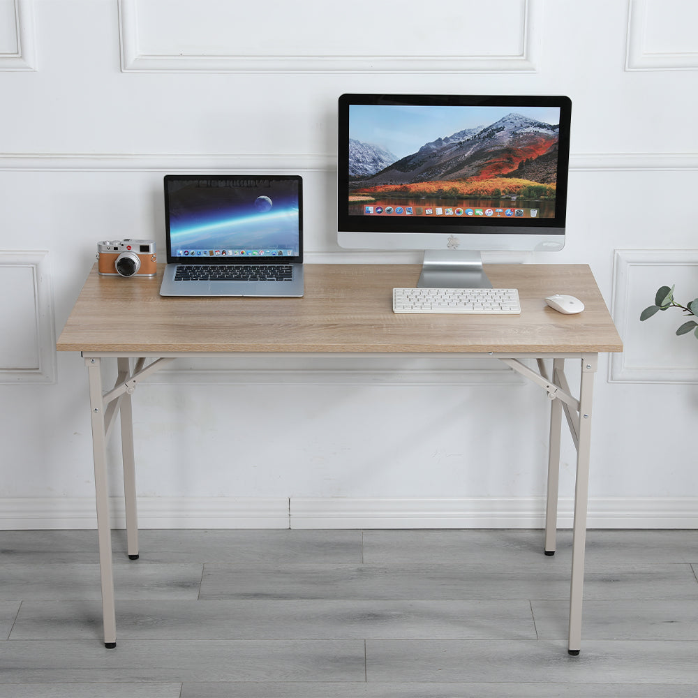31.5x15.7 Inch Folding Table Desk - Beige_1