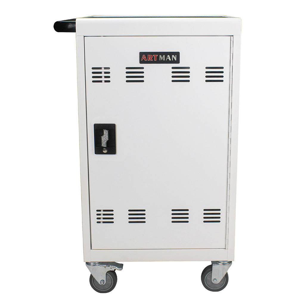 32-Device Mobile Charging Cart & Cabinet - White_0