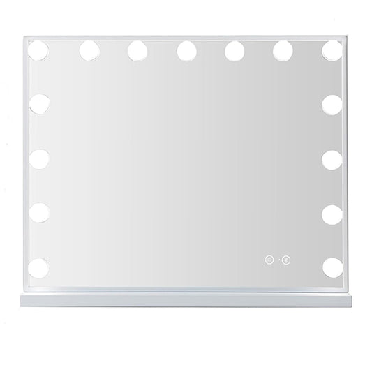 40x30.5 Inch Hollywood Vanity Mirror, USB Bulbs, Smart Touch Lighting - Large_0