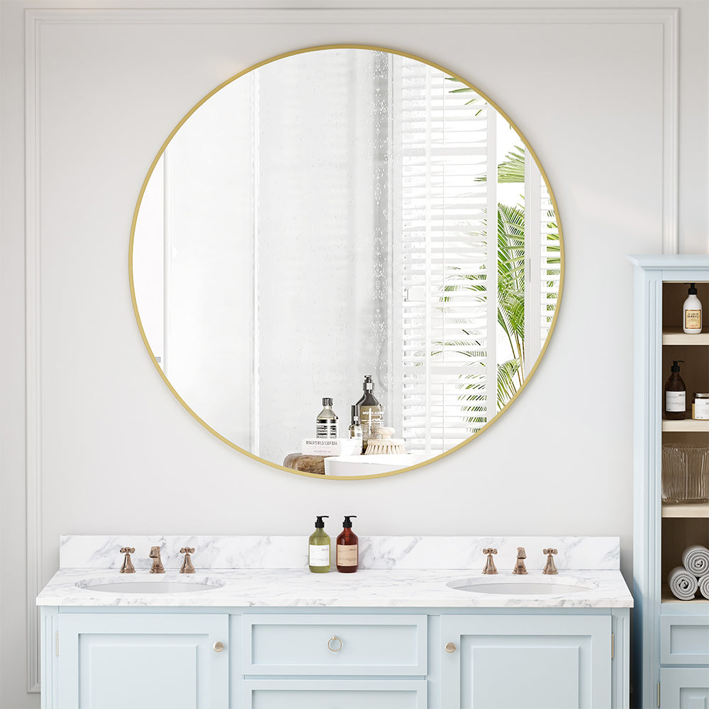 42-Inch Metal Framed Mirror - Gold_2