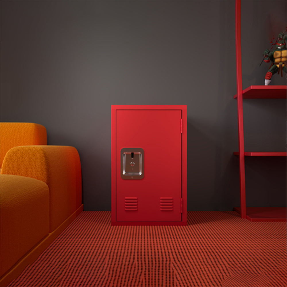 24-Inch Metal Locker Storage Cabinet - Red_3