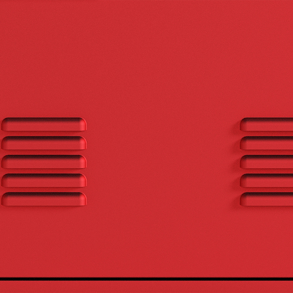 24-Inch Metal Locker Storage Cabinet - Red_5