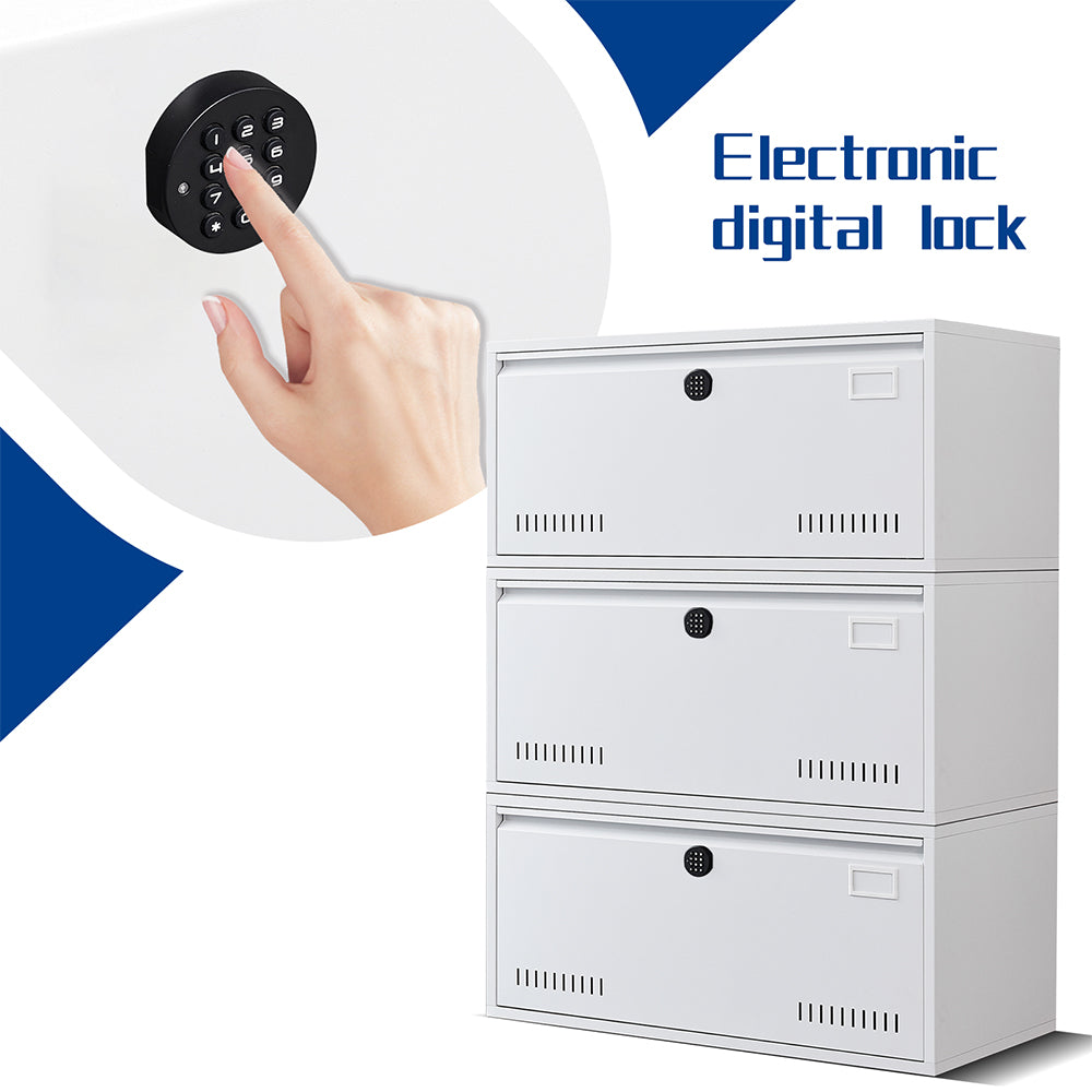 17.7 Inch Vertical File Cabinet - Digital Keypad, Lockable Metal Storage_3
