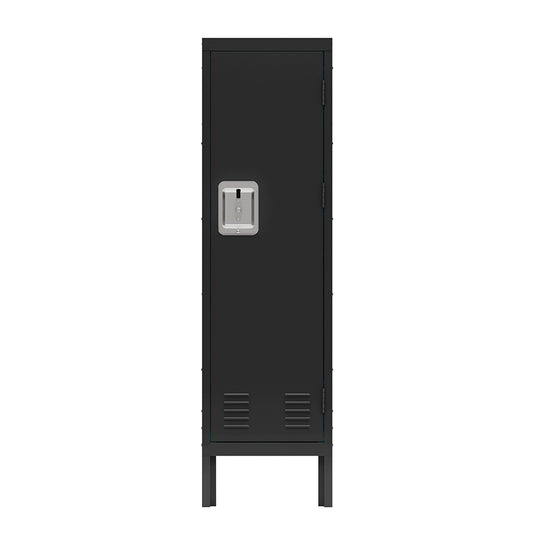 Retro-Style Tall Metal Locker - Black_0