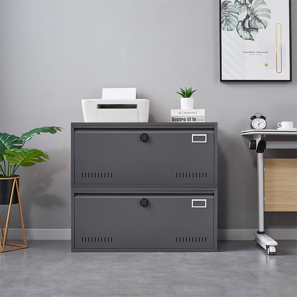 17.7 Inch Digital Keypad Vertical File Cabinet - Dark Grey_2