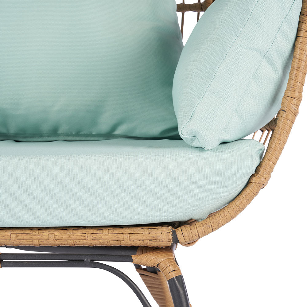 Wicker Egg Chair with Blue Cushion_10