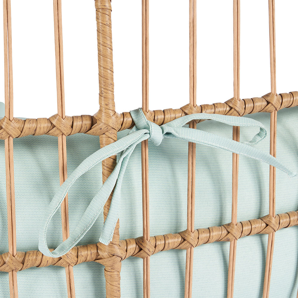 Wicker Egg Chair with Blue Cushion_7