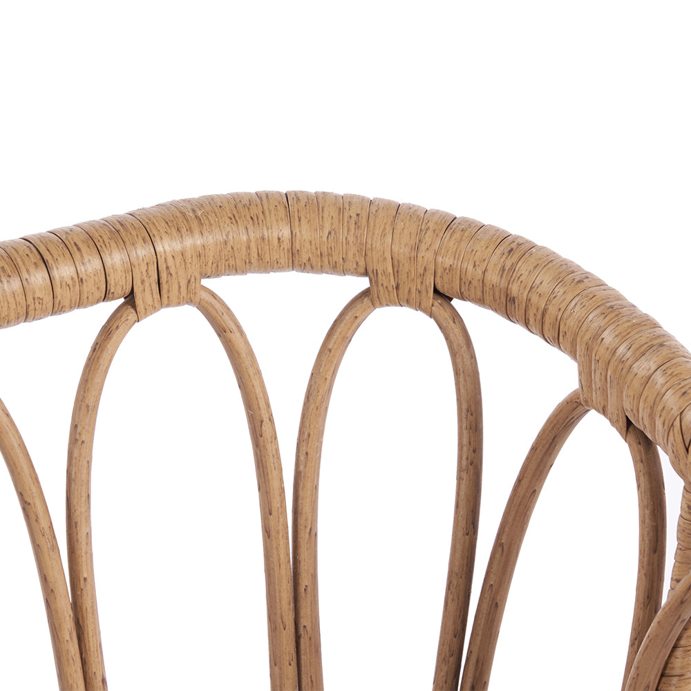 Wicker Egg Chair with Dark Grey Cushions - Indoor/Outdoor, Steel Frame_6