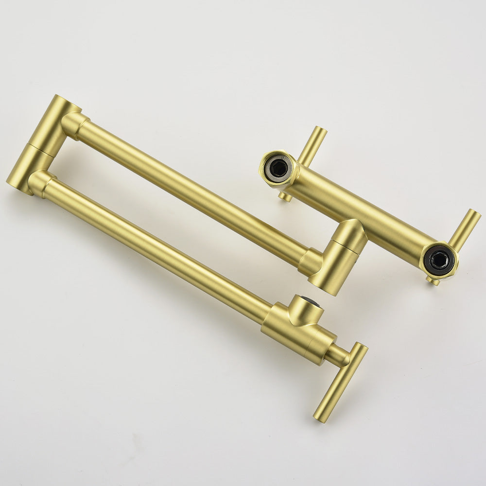 Pot Filler Faucets Both Hot Cold Water - Gold_5