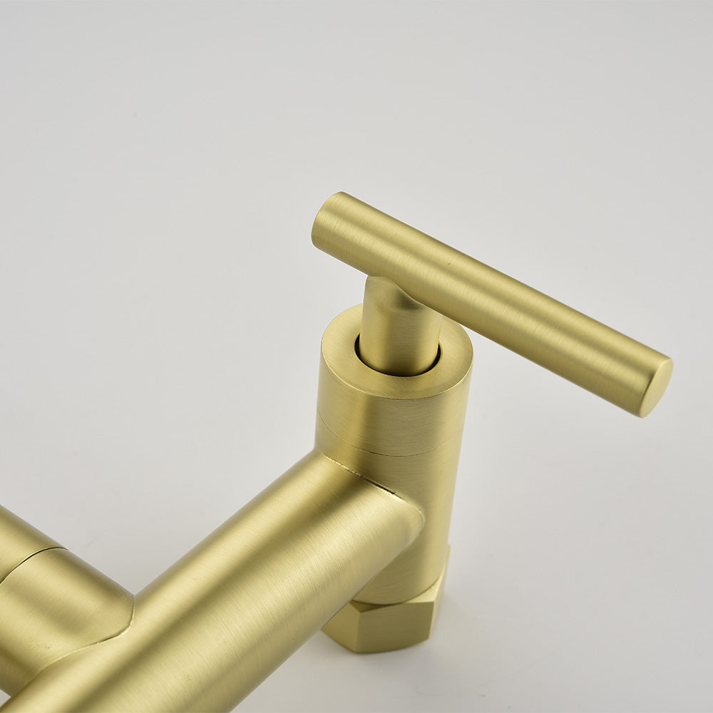Pot Filler Faucets Both Hot Cold Water - Gold_2