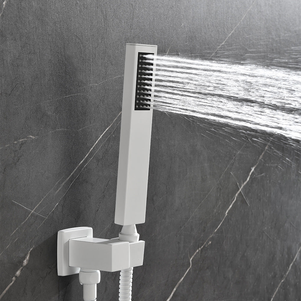 Shower SystemWaterfall Rainfall Shower Head with Handheld - White_4