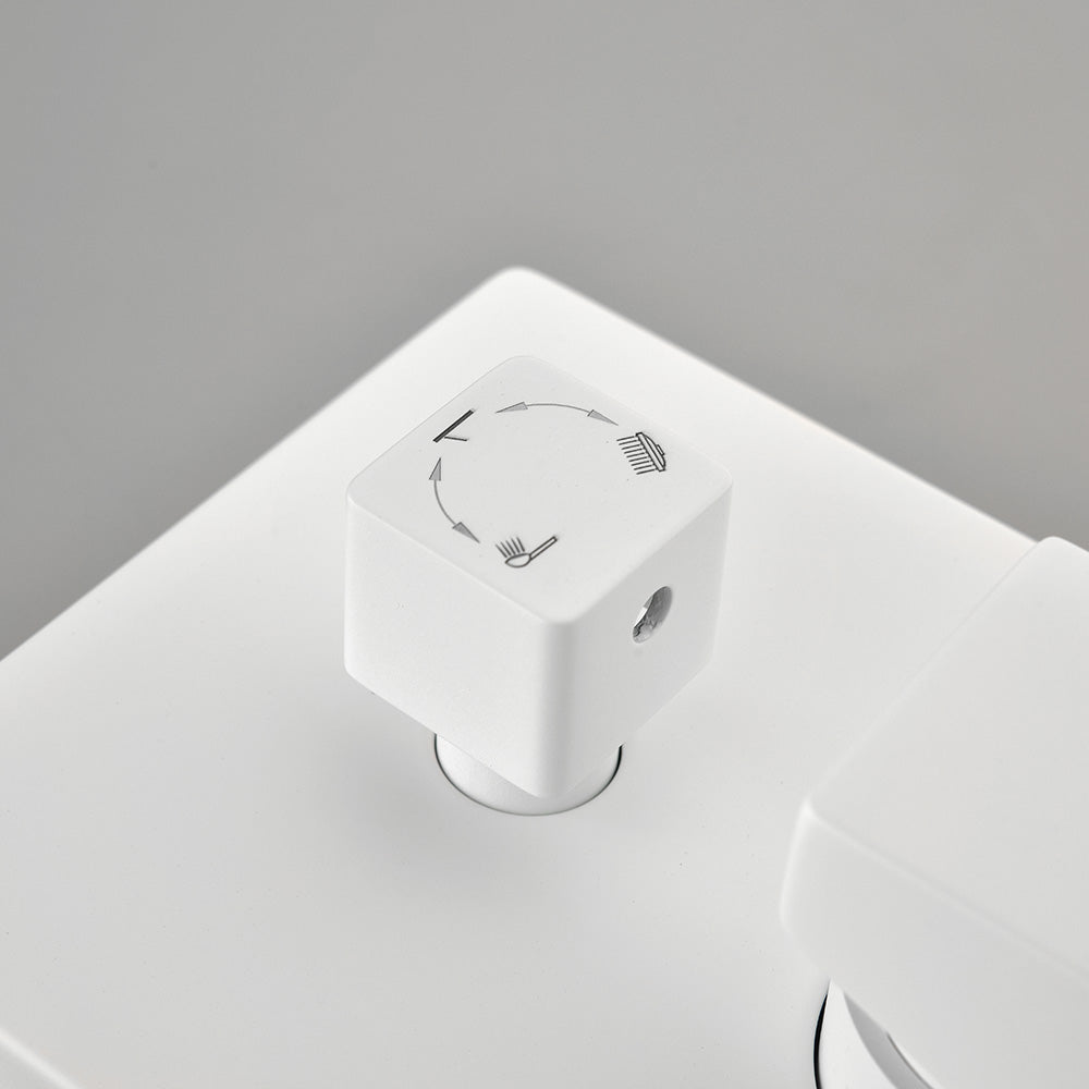 Shower SystemWaterfall Rainfall Shower Head - White_2