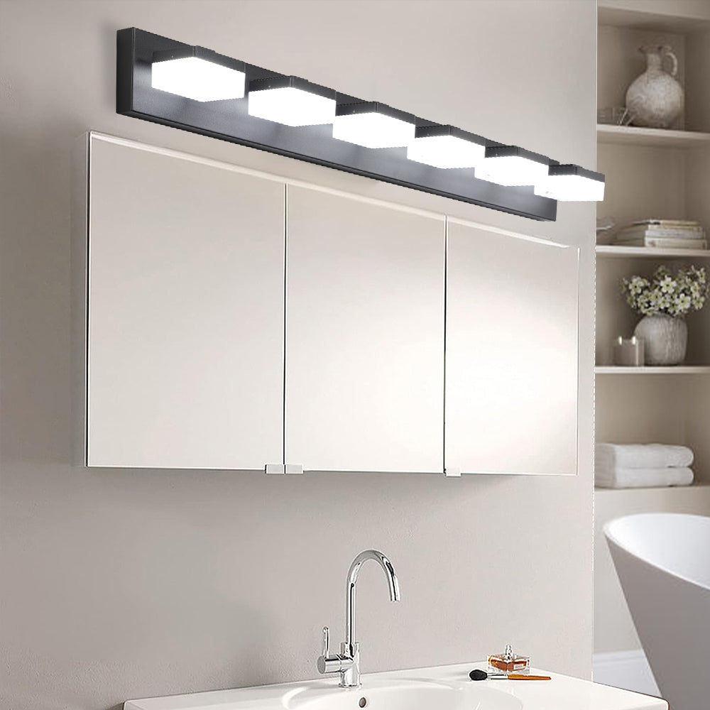 Modern 6-Light LED Black Vanity Mirror Light for Bathrooms & Makeup Tables_7