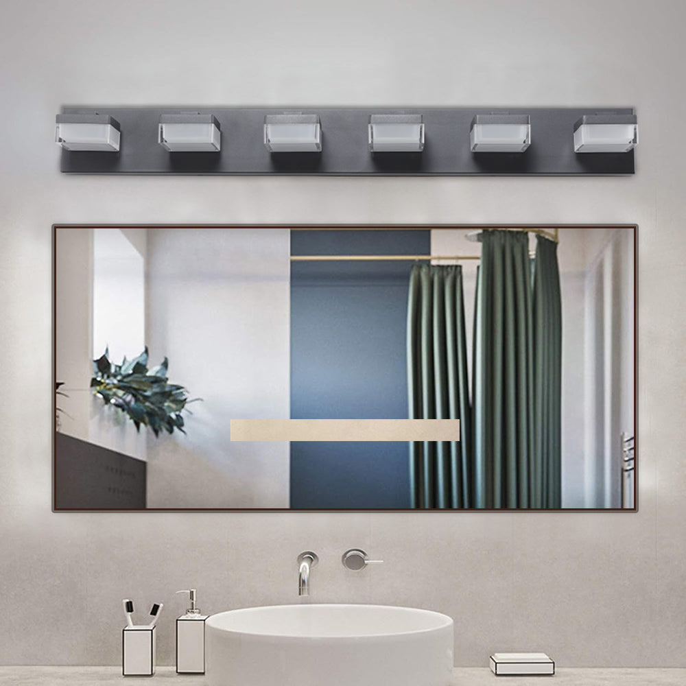 Modern 6-Light LED Black Vanity Mirror Light for Bathrooms & Makeup Tables_6