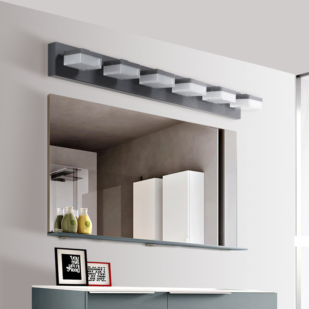 Modern 6-Light LED Black Vanity Mirror Light for Bathrooms & Makeup Tables_5